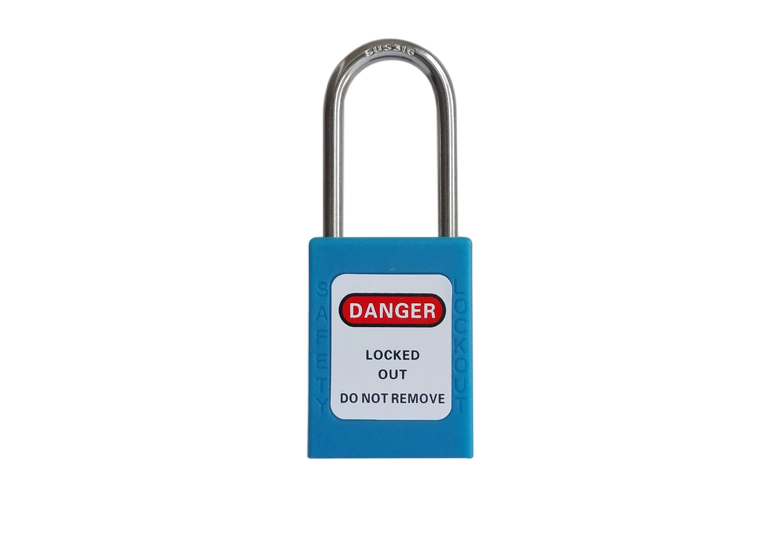 Slim shackle safety padlock